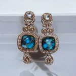 Nadiya Oxidized Fish Motif Earrings