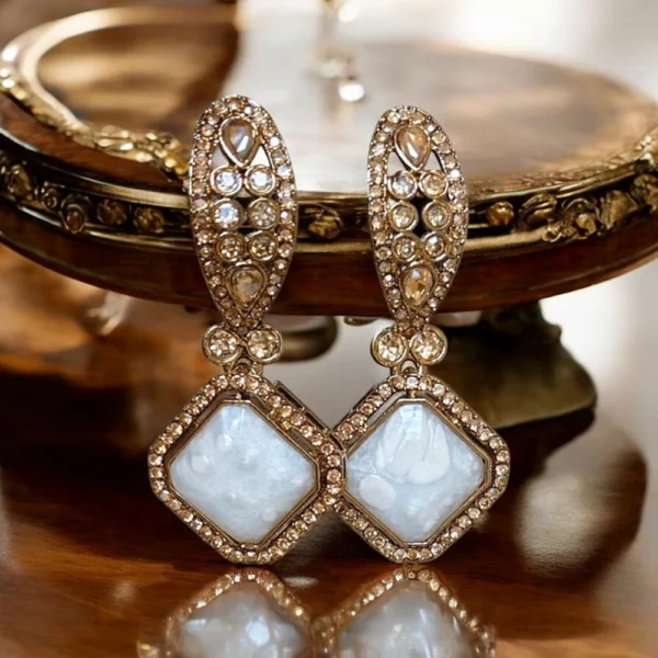 Divine Flute Oxidised Radha Krishna Earrings - Handcrafted