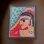Radiant Bride in Red – Madhubani Paper Painting (12x10 inch, Unframed)
