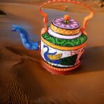 Rangrez Hand-Painted Decorative Kettle – Folk Art for Your Home